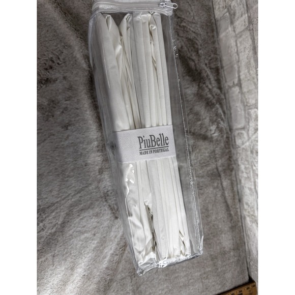 Piu Belle Luxury Cotton Fine Linens Embroidered Eyelet King Sheet Set‎ White - Picture 7 of 9